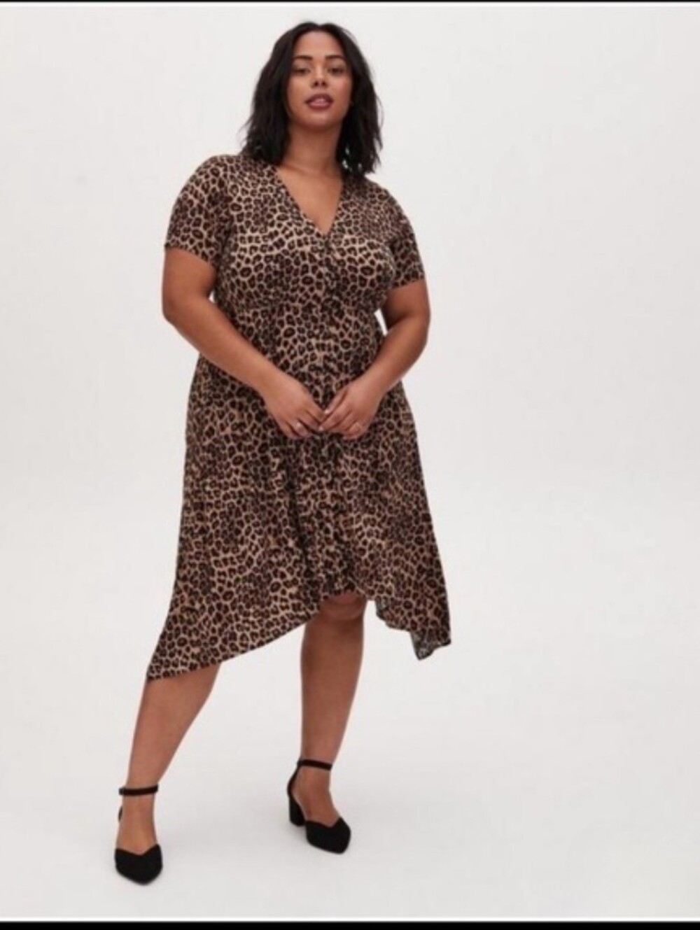 Torrid Leopard/ Cheetah Pattern Midi Dress Size 1/ Large